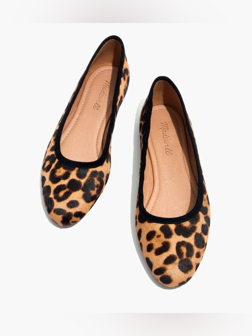 Madewell - The Reid Ballet Flat in Leopard Calf Hair size 9